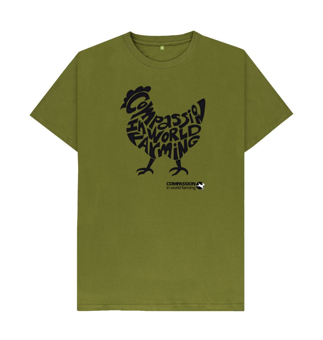Moss Green Men's Compassion Chicken T-Shirt