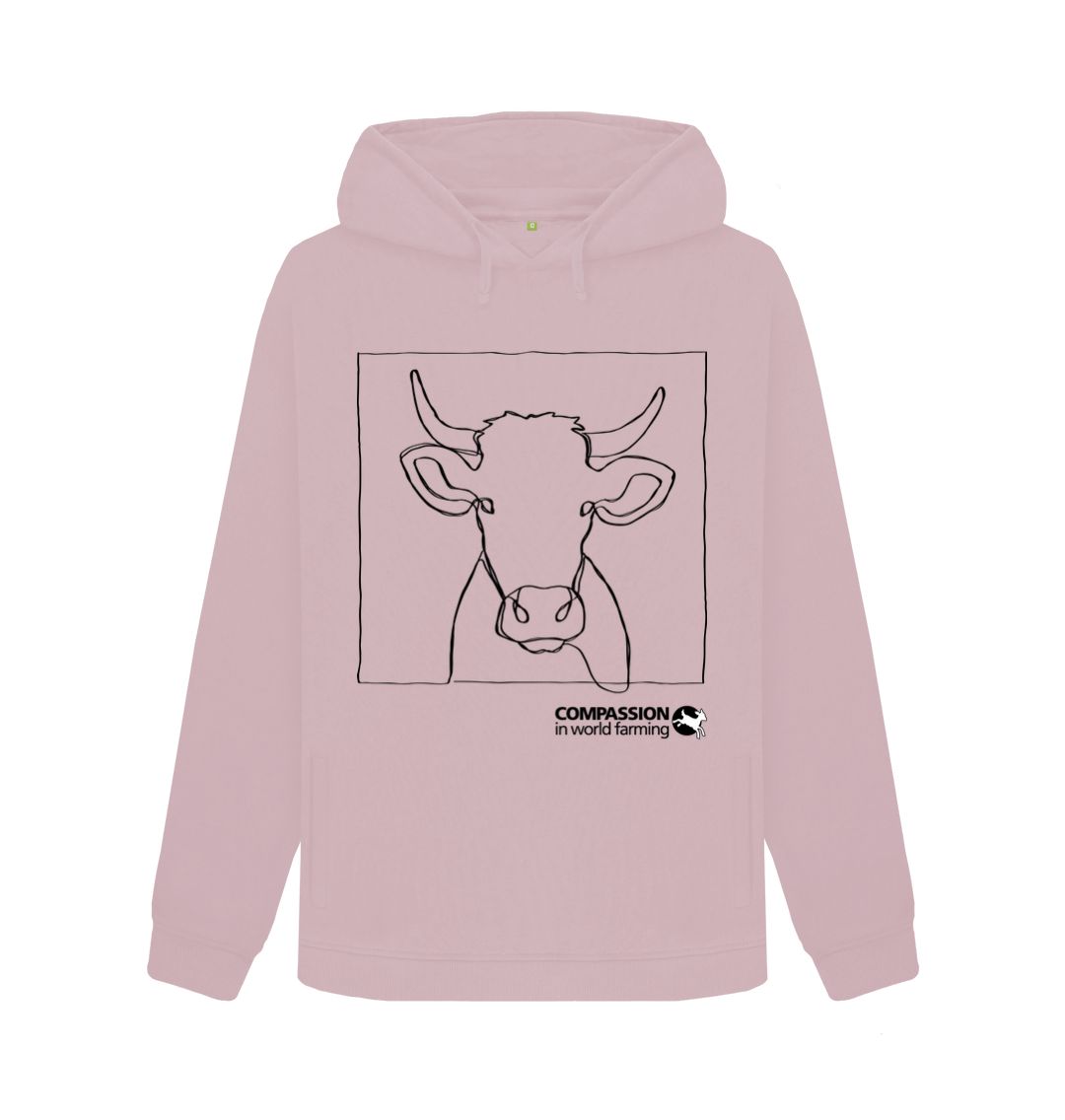 Mauve Women's Cow Hoodie