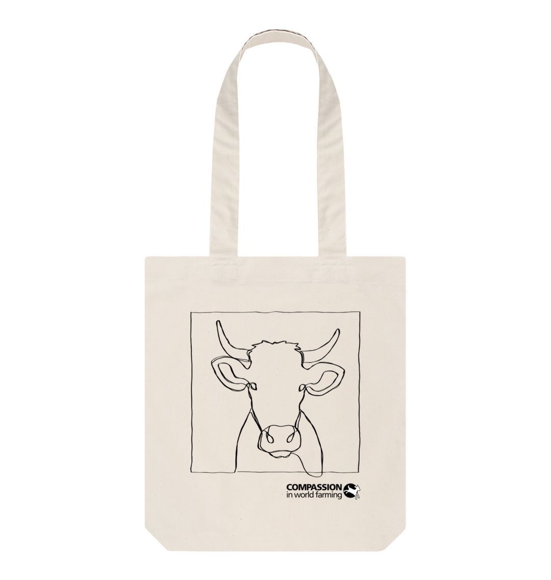 Natural Cow Tote Bag
