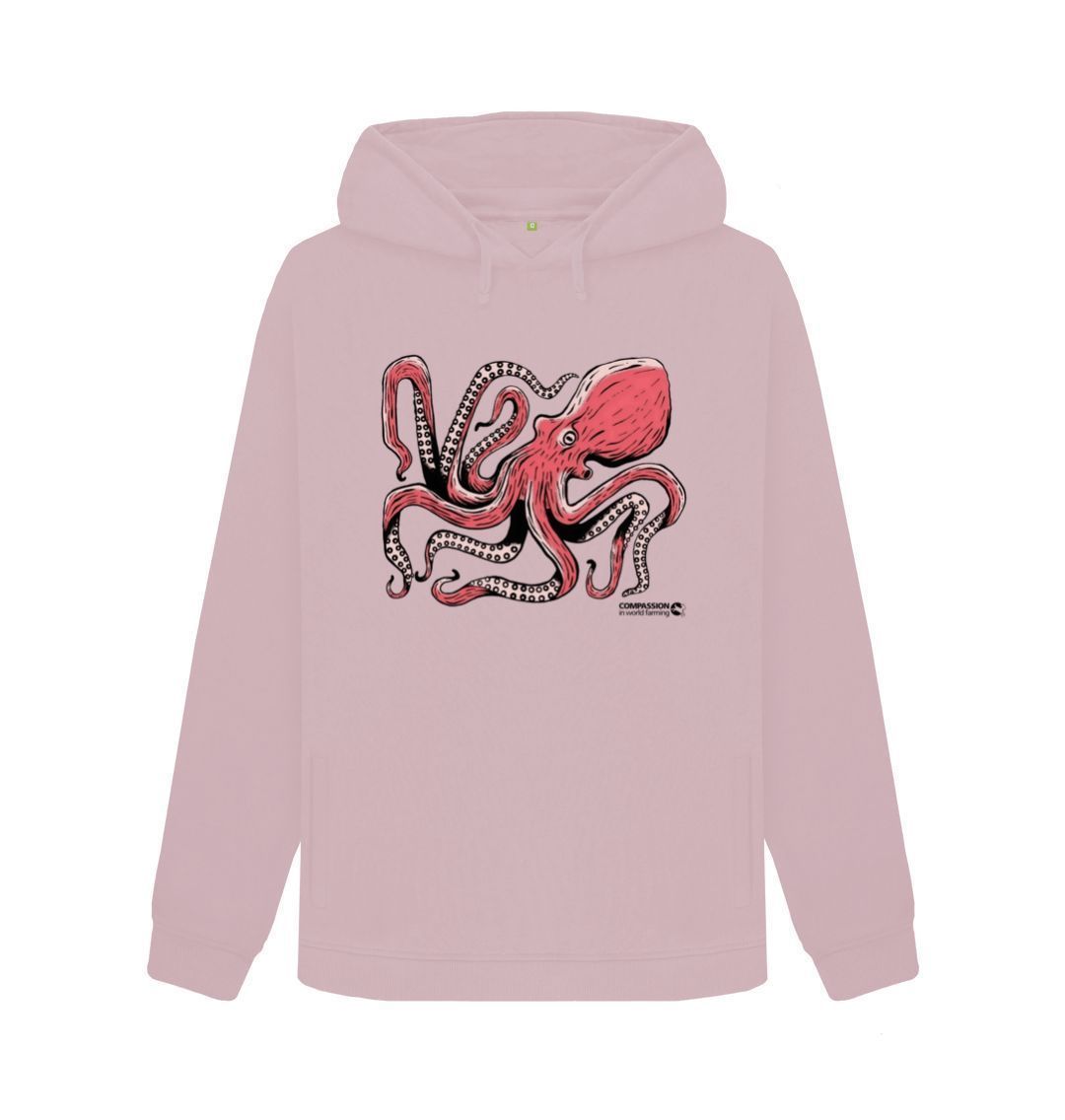 Women s Octopus Hoodie Compassion in World Farming