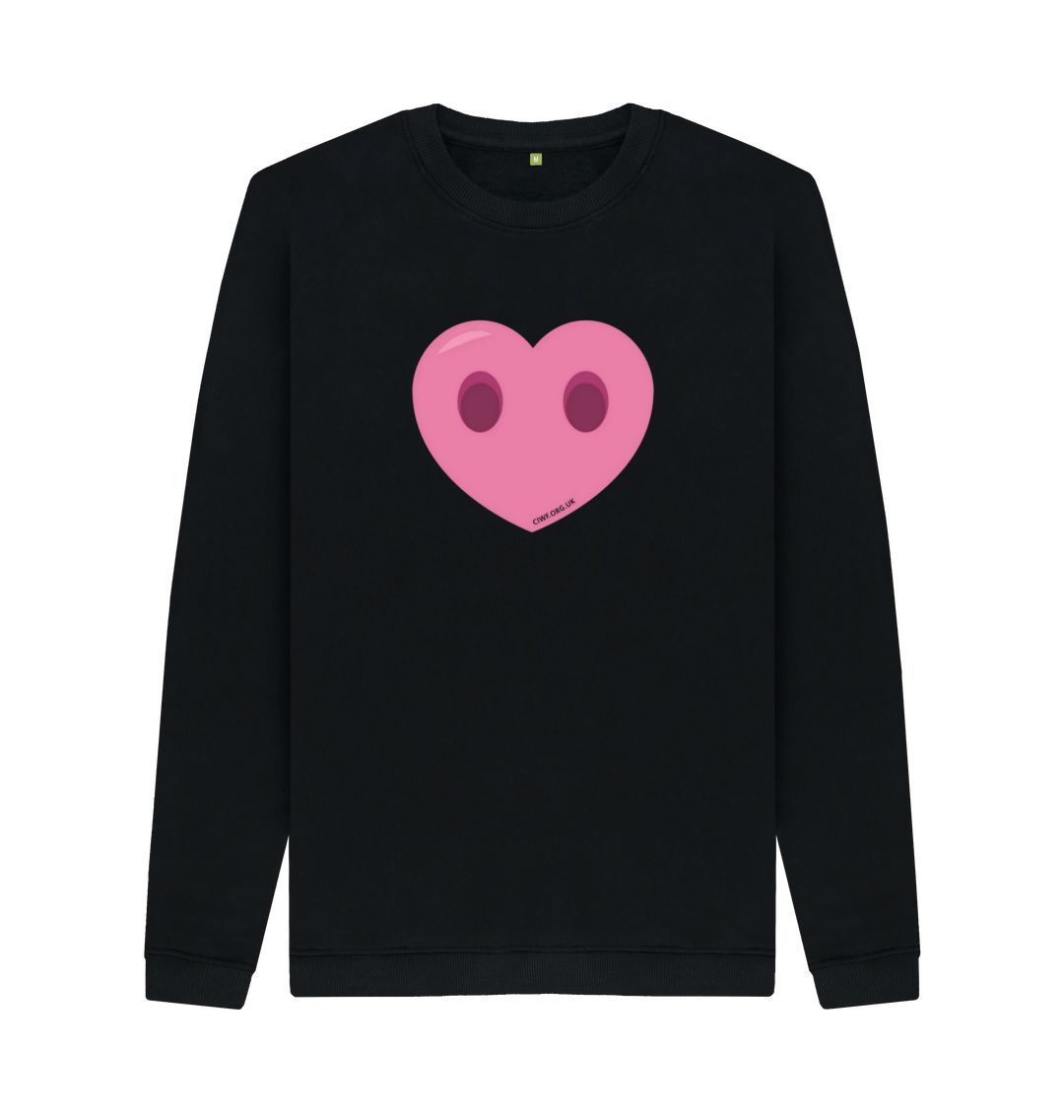 Black Men's Compassion Heart Jumper