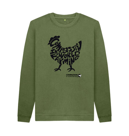 Khaki Men's Compassion Chicken Jumper