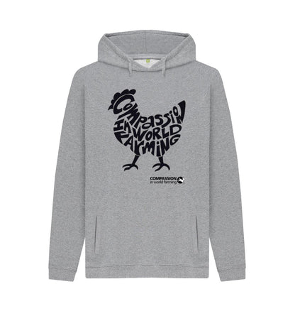 Light Heather Men's Compassion Chicken Hoodie
