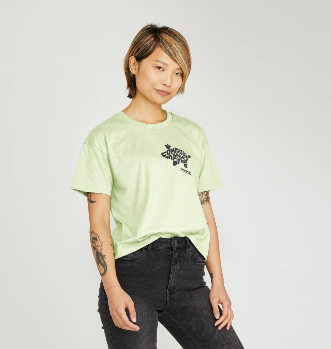 Women's Compassion Pig Boxy T-Shirt