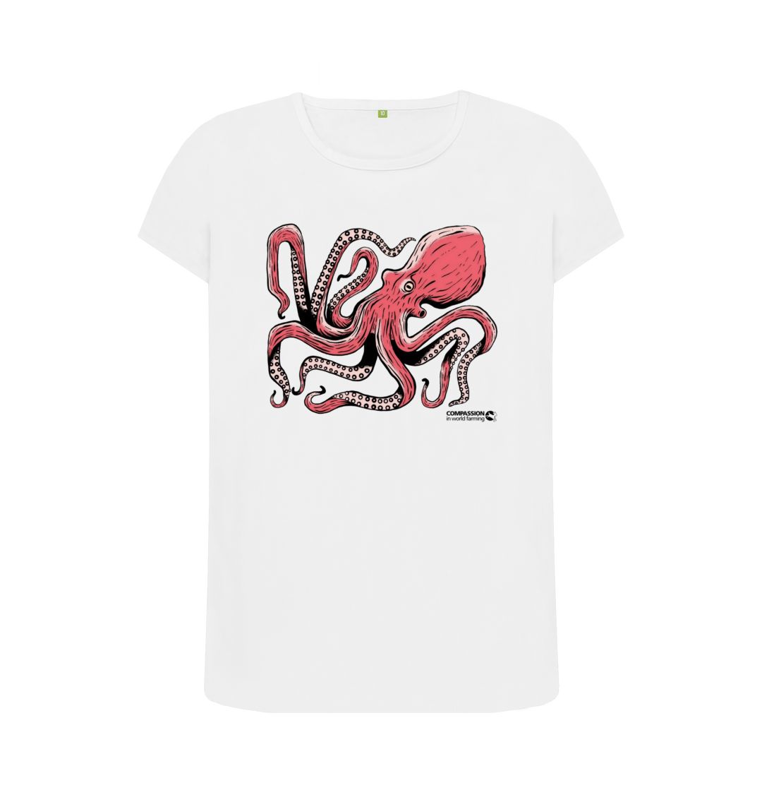 White Women's Octopus T-Shirt