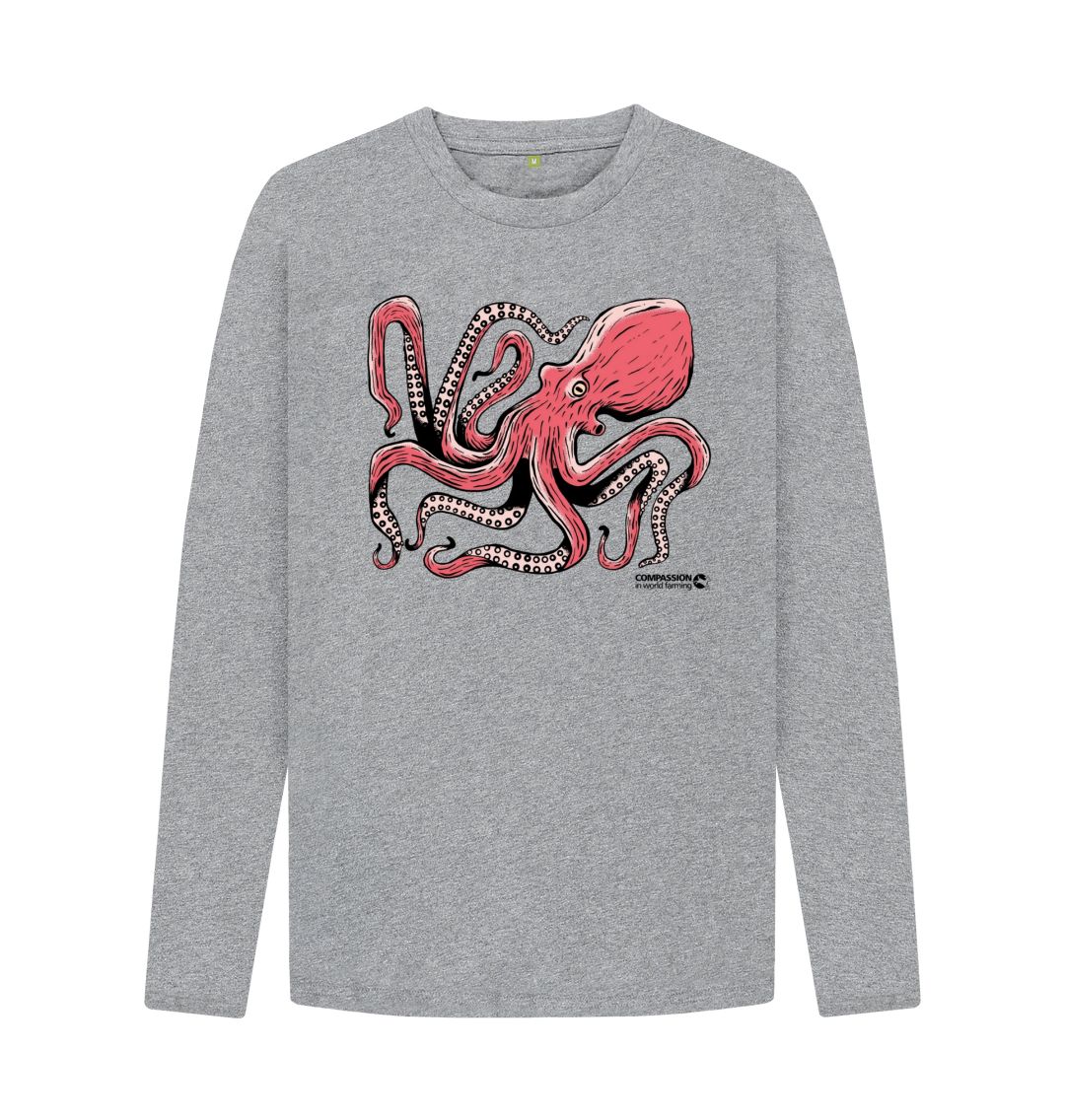 Athletic Grey Men's Octopus Long Sleeve