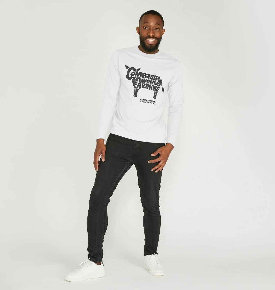 Men's Compassion Cow Long Sleeve T-Shirt