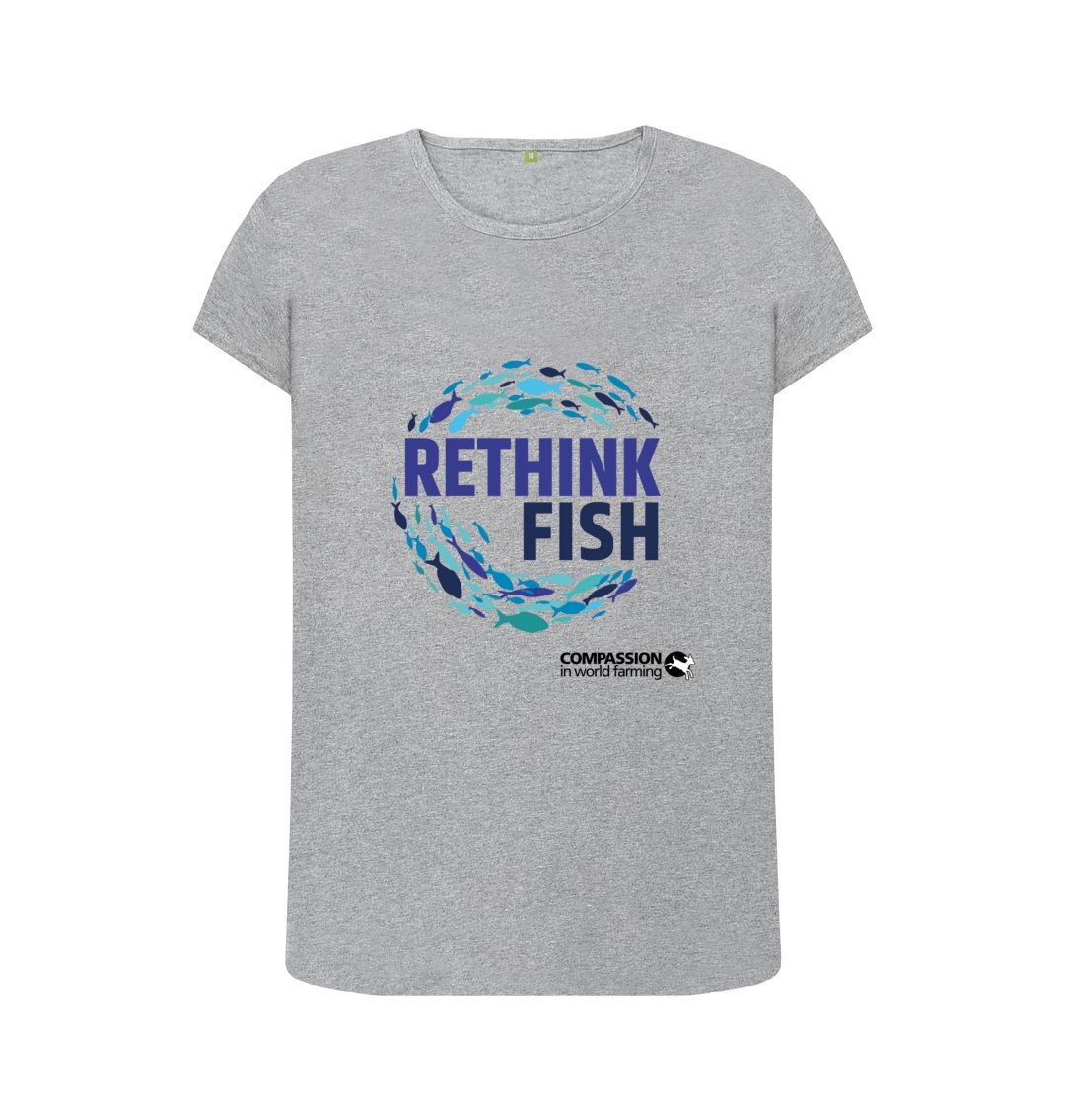 Athletic Grey Women's Rethink Fish T-Shirt