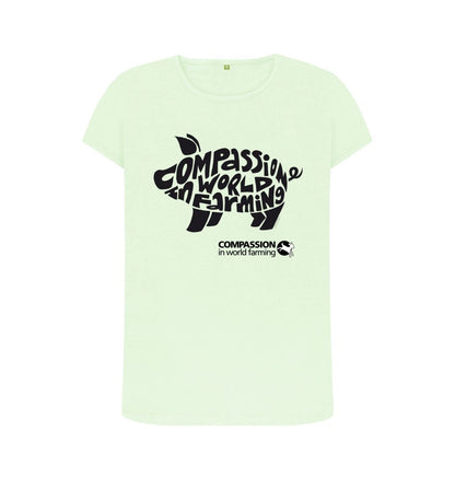 Pastel Green Women's Compassion Pig T-Shirt