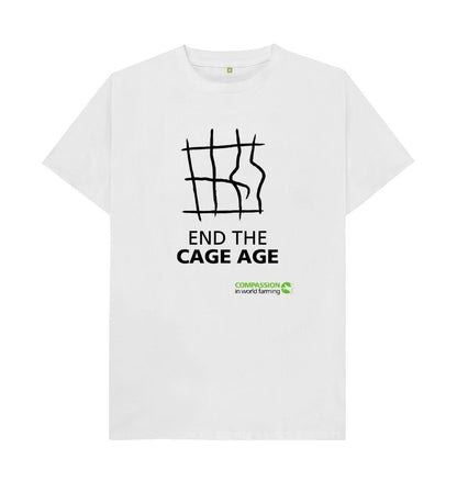 White Unisex End the Cage Age T-Shirt
