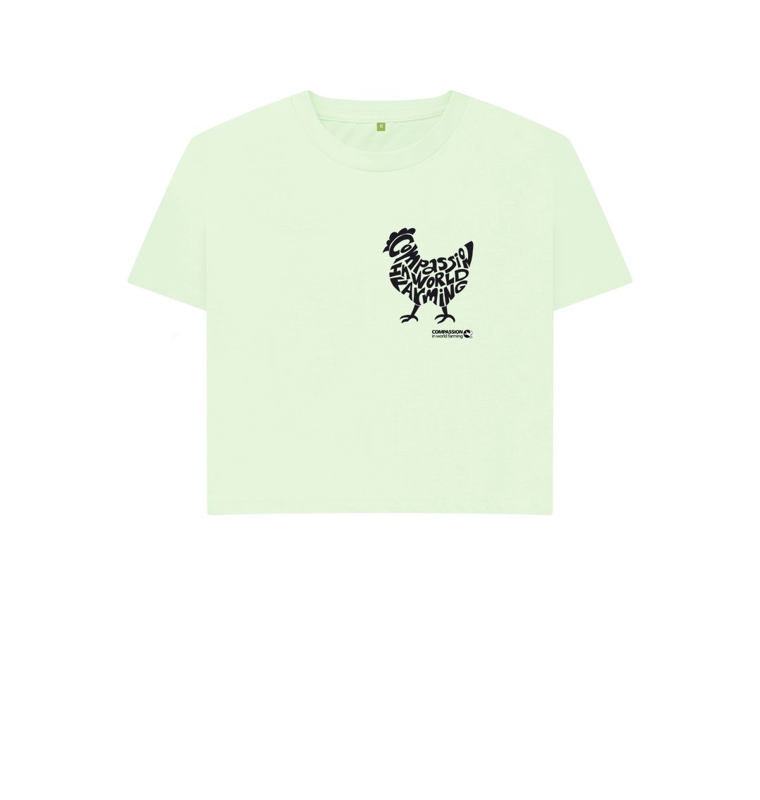 Pastel Green Women's Compassion Chicken Boxy T-Shirt
