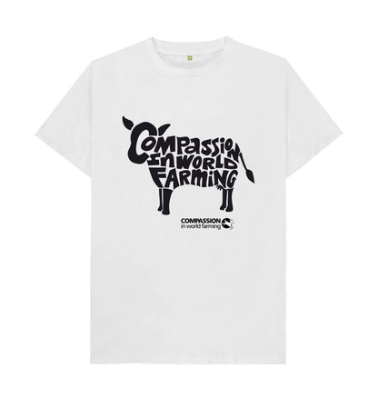 White Men's Compassion Cow T-Shirt