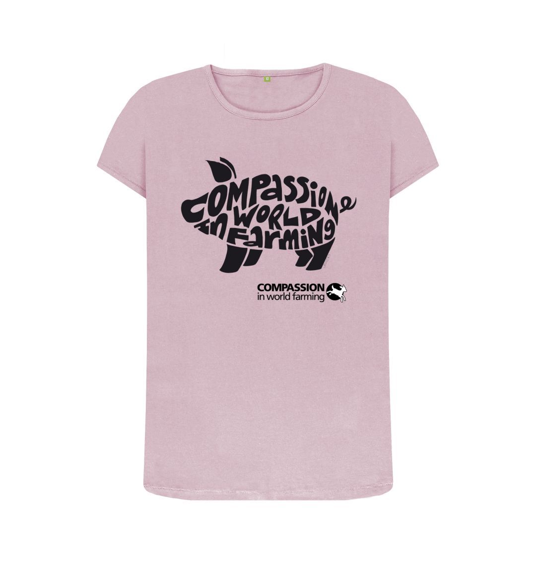 Mauve Women's Compassion Pig T-Shirt
