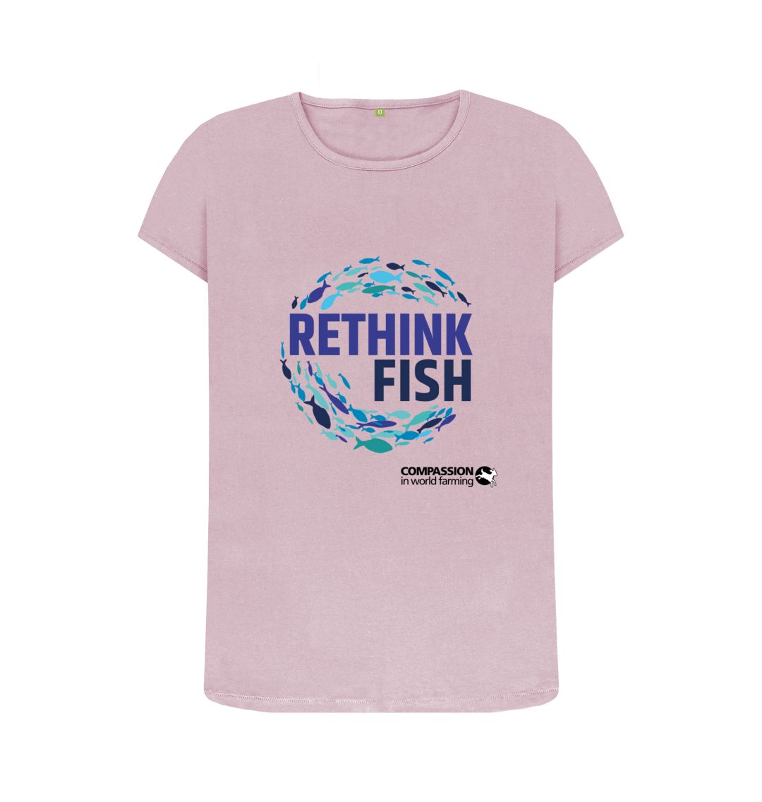 Mauve Women's Rethink Fish T-Shirt