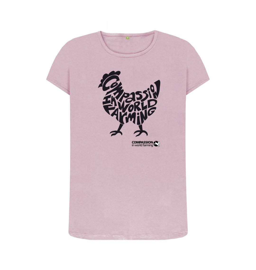 Mauve Women's Compassion Chicken  T-Shirt