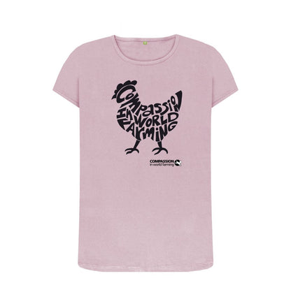 Mauve Women's Compassion Chicken  T-Shirt