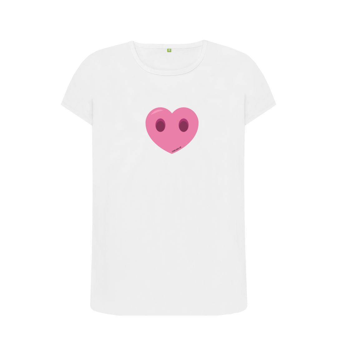 White Women's Compassion Heart T-Shirt