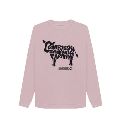 Mauve Women's Compassion Cow Jumper