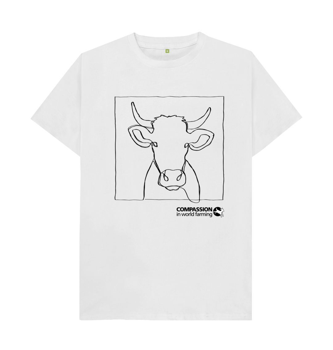 White Men's Cow T-Shirt