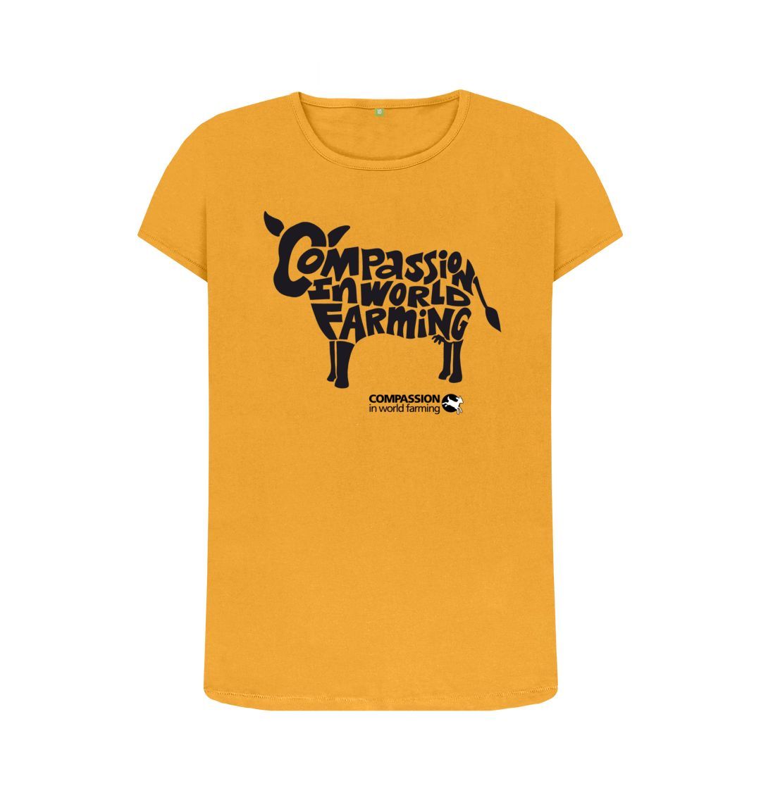 Mustard Women's Compassion Cow T-Shirt