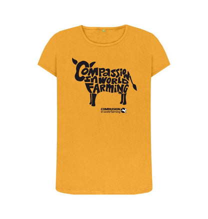 Mustard Women's Compassion Cow T-Shirt