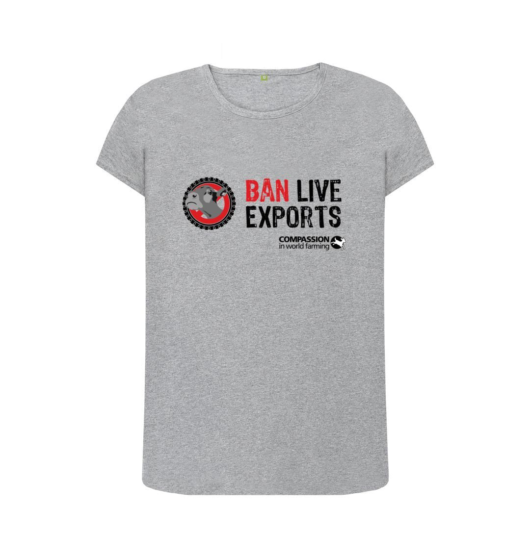 Athletic Grey Women's Ban Live Exports T-Shirt