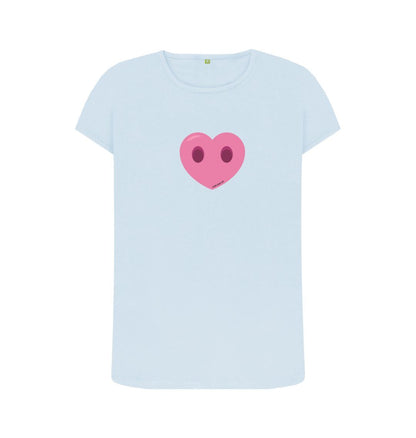 Sky Blue Women's Compassion Heart T-Shirt