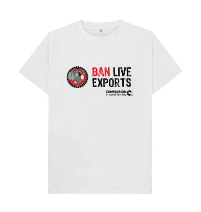 White Men's Ban Live Exports T-Shirt